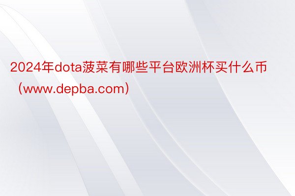 2024年dota菠菜有哪些平台欧洲杯买什么币（www.depba.com）